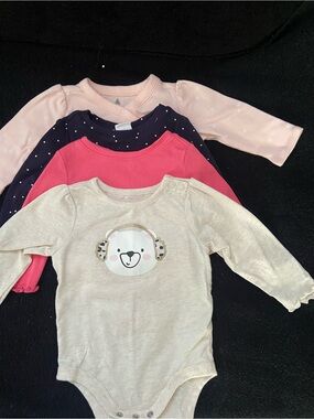 GAP Baby Girls Long-Sleeve Bodysuit Set - Cream, Pink, Navy, Coral
